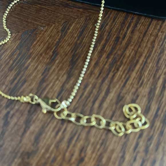 NEW Area Stars beaded initial D gold tone necklace new in box from Nordstrom - Picture 5 of 8